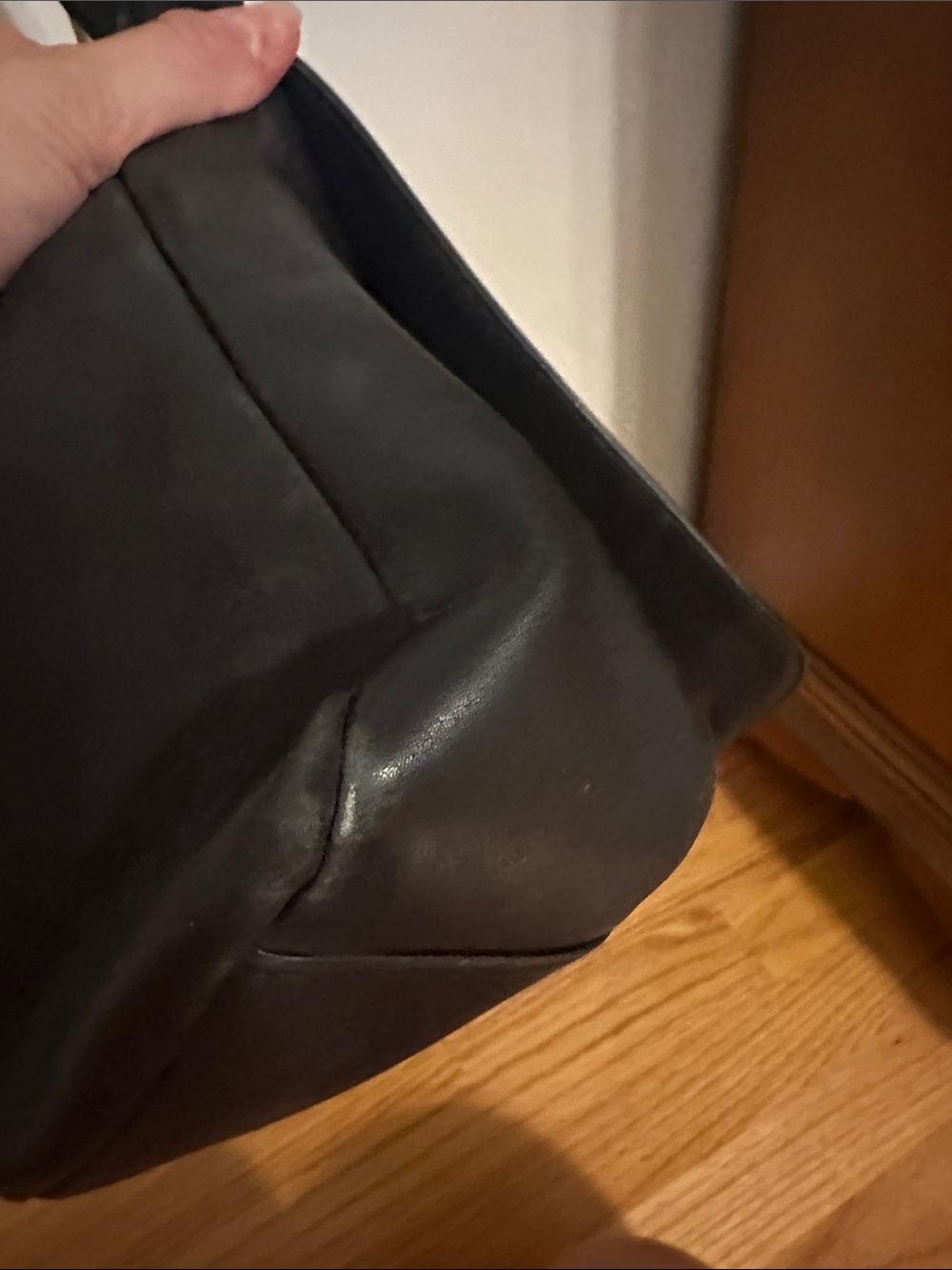 Coach Black Leather Crossbody Satchel - Picture 7 of 8